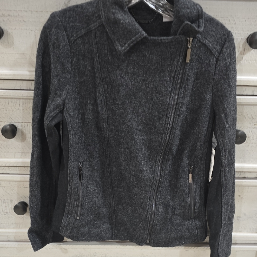 Chico's Charcoal Knit Jacket